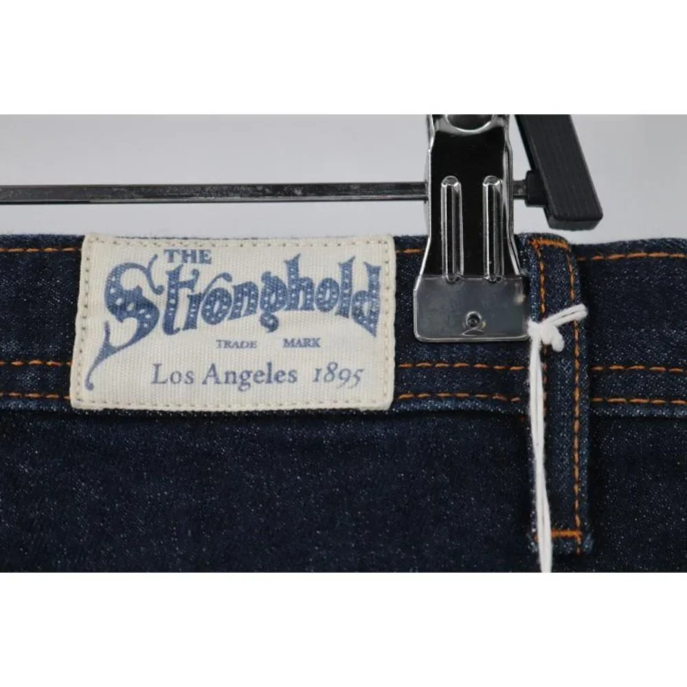 NWT Stronghold Jeans Mens 31 L36 Selvedge Denim Straight Leg Stretch Blue Rinsed